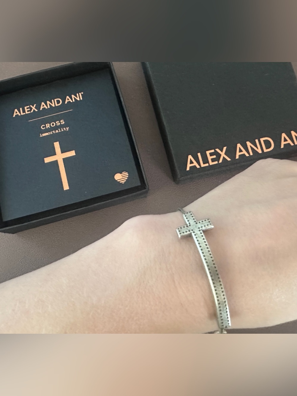 Alex and Ani Silver Cross Bracelet - Picture 8 of 8